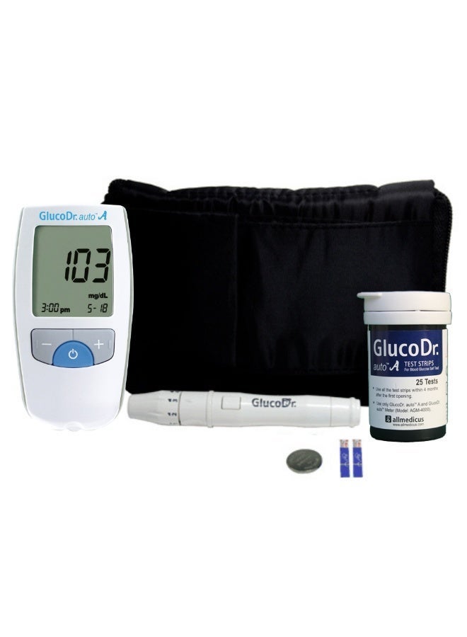 Gluco Dr GlucoDr Auto Blood Glucose Meter + 25 Strips + 100 Sterile Blood Lancets - Image 3